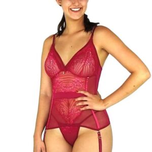 Espartilho Corset em microfibra e renda antialérgicos
