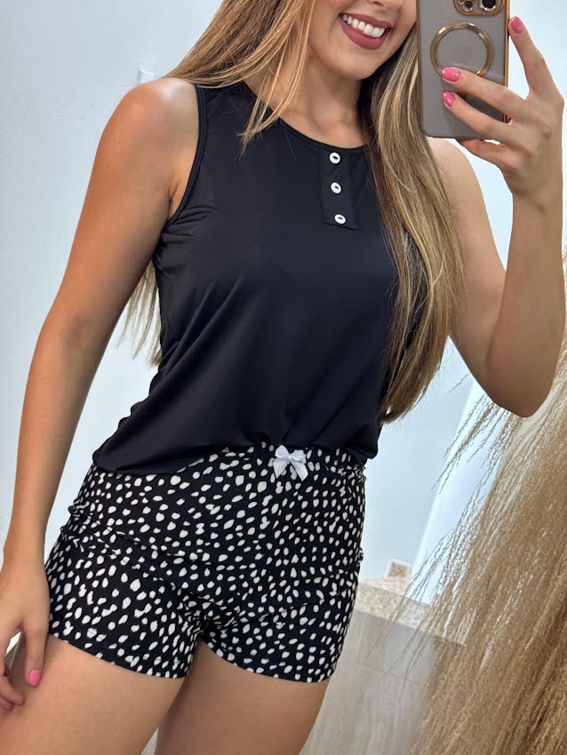 Short doll blusa alça com botões em liganete Premium - Imagem 19