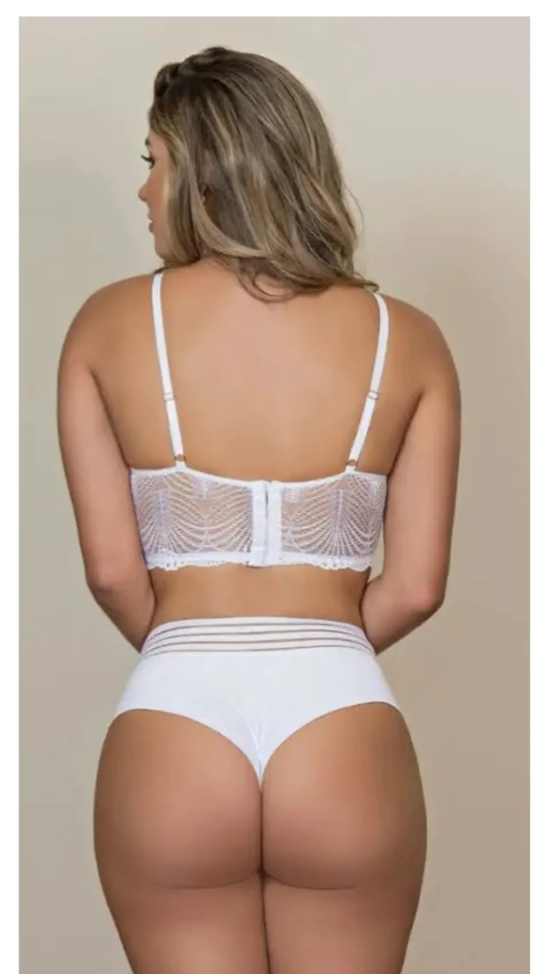 Conjunto strappy bojo Calc fio em tule - Imagem 2