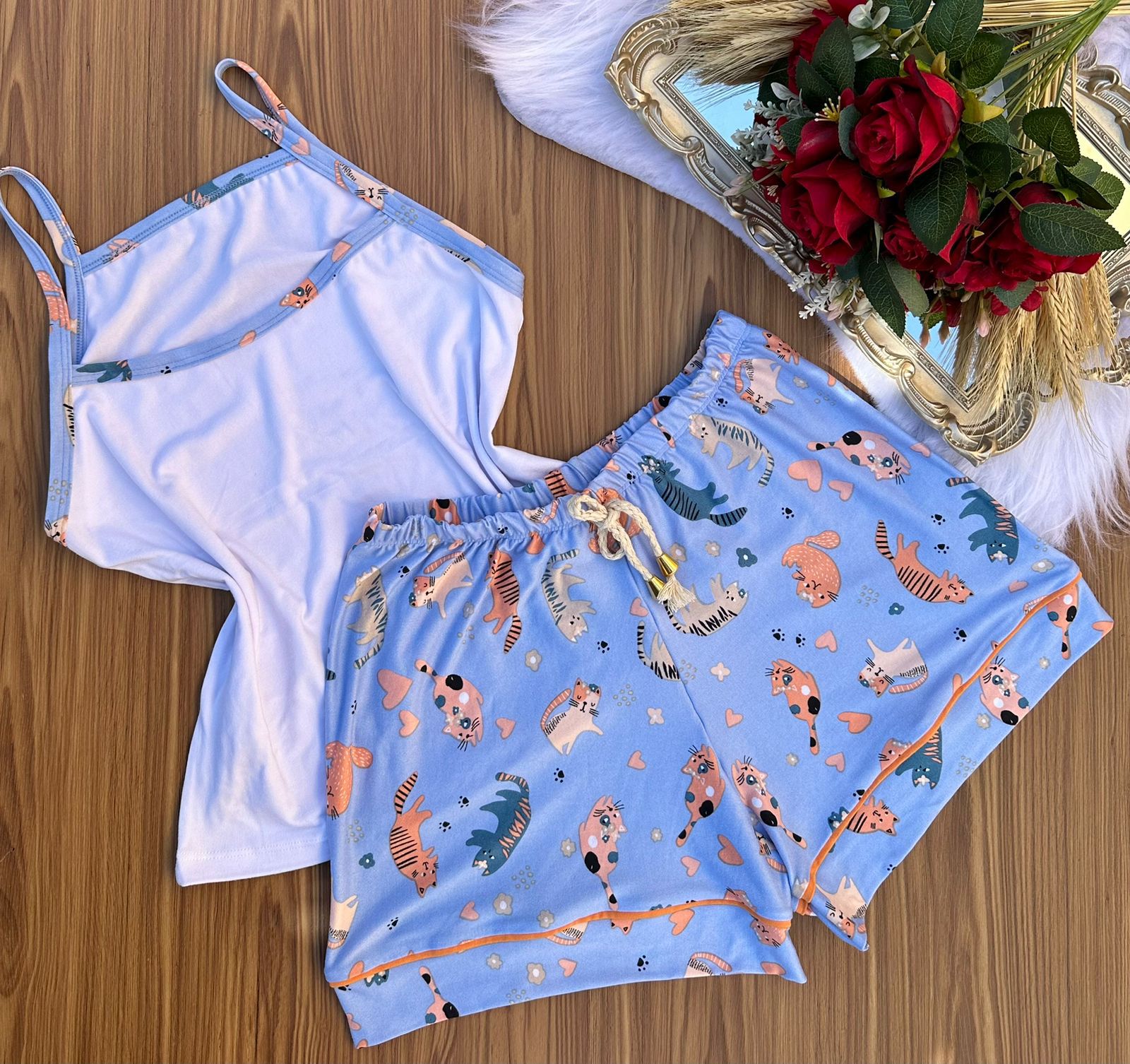 Short doll alcinha fina em suede - Imagem 5