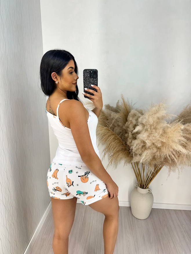 Short doll alcinha fina em suede - Imagem 3