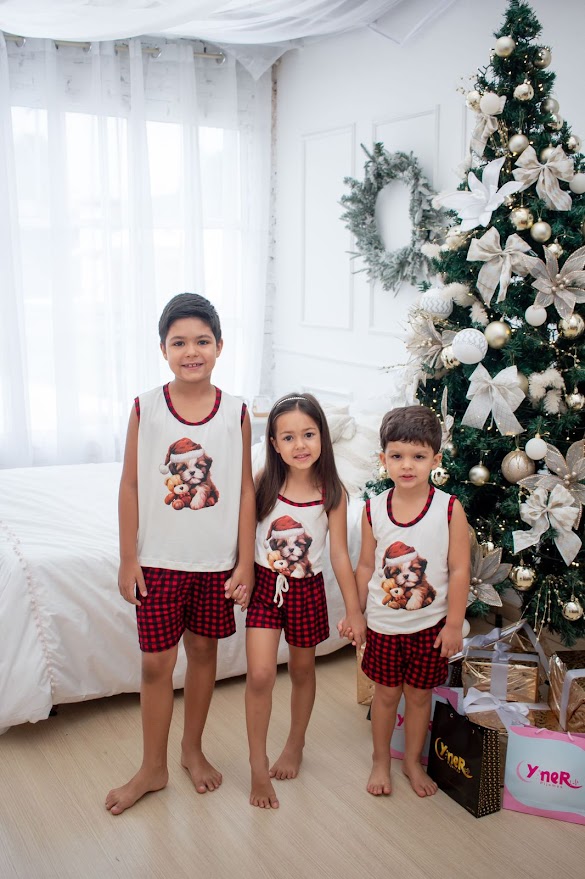 Pijama Infantil menino manga cavada suede premium - Imagem 2