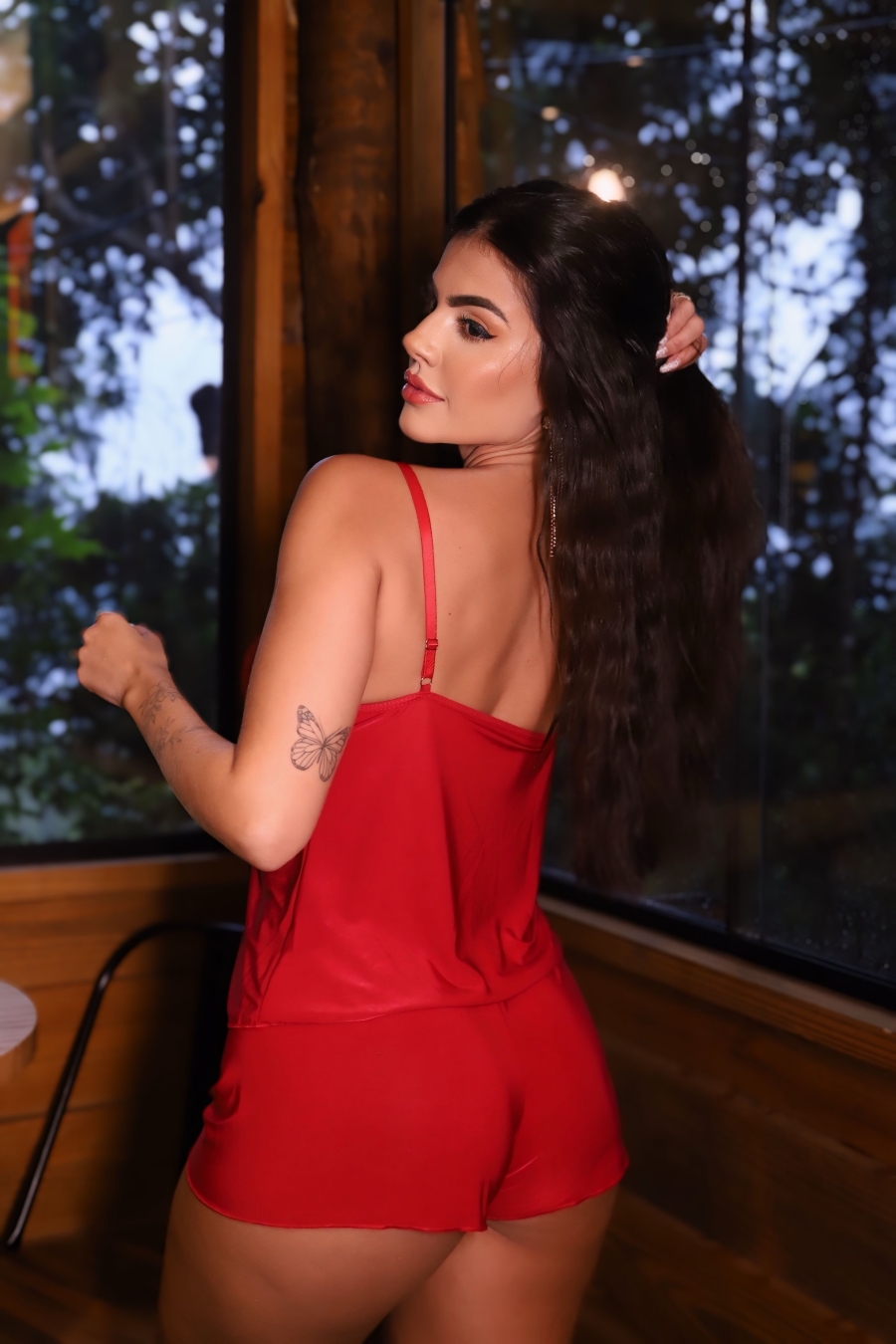 Short doll em liganete e renda - Imagem 4