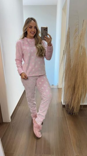 Pijama Feminino longo de Fleece